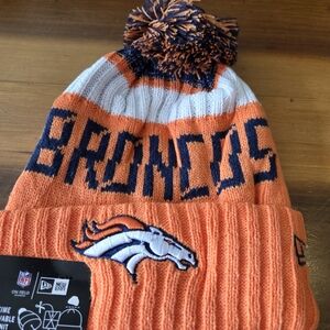 Denver Broncos New Era Orange and Blue Beanie